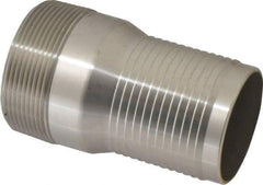 Campbell Fittings - 3" Pipe ID, Threaded Combination Nipple for Hoses - Stainless Steel - Exact Industrial Supply