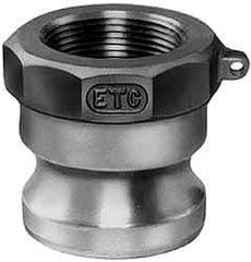 EVER-TITE Coupling Products - 5" Aluminum Cam & Groove Suction & Discharge Hose Male Adapter Female NPT Thread - Part A, 5" Thread, 75 Max psi - Exact Industrial Supply
