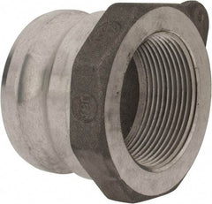 EVER-TITE Coupling Products - 3" Aluminum Cam & Groove Suction & Discharge Hose Male Adapter Female NPT Thread - Part A, 2-1/2" Thread, 125 Max psi - Exact Industrial Supply
