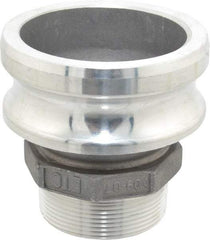 EVER-TITE Coupling Products - 3" Aluminum Cam & Groove Suction & Discharge Hose Male Adapter Male NPT Thread - Part F, 2" Thread, 125 Max psi - Exact Industrial Supply