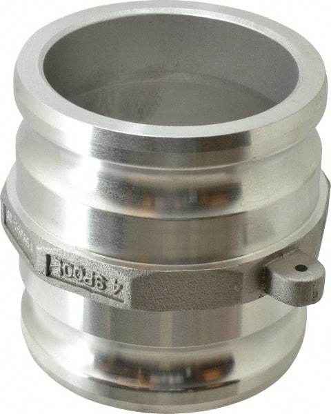 EVER-TITE Coupling Products - 4" Aluminum Cam & Groove Suction & Discharge Hose Spool Adapter - 4" Thread, 100 Max psi - Exact Industrial Supply
