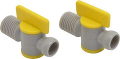 Value Collection - 2 Piece, 1/4" ID Coolant Hose NPT Valve - Male to Female Connection, POM Body, 1/4 NPT, Use with Snap Together Hose Systems - Exact Industrial Supply