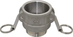 EVER-TITE Coupling Products - 2" Stainless Steel Cam & Groove Suction & Discharge Hose Female Coupler Male NPT Thread - Part B, 2" Thread, 250 Max psi - Exact Industrial Supply