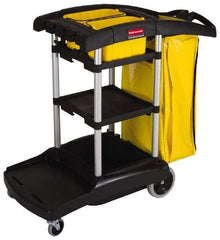 Rubbermaid - Polyethylene Janitor Cart - 49-3/4" Long - Exact Industrial Supply