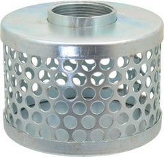 Kuriyama of America - 1-1/2" Hose, Round Hole Strainer - Plated Steel - Exact Industrial Supply