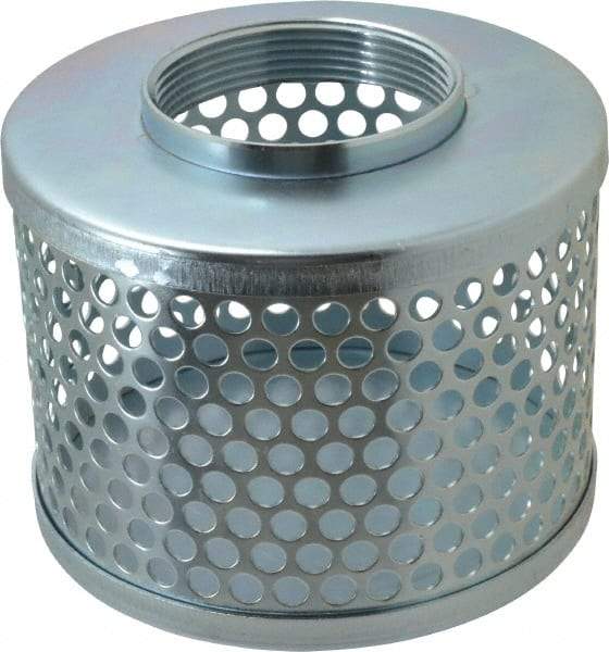 Kuriyama of America - 3" Hose, Round Hole Strainer - Plated Steel - Exact Industrial Supply