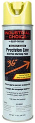 Rust-Oleum - 17 fl oz Yellow Marking Paint - 600' to 700' Coverage at 1" Wide, Solvent-Based Formula - Exact Industrial Supply