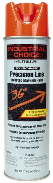 Rust-Oleum - 17 fl oz Red Marking Paint - 600' to 700' Coverage at 1" Wide, Solvent-Based Formula - Exact Industrial Supply