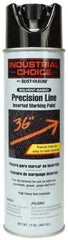 Rust-Oleum - 17 fl oz Black Marking Paint - 600' to 700' Coverage at 1" Wide, Solvent-Based Formula - Exact Industrial Supply