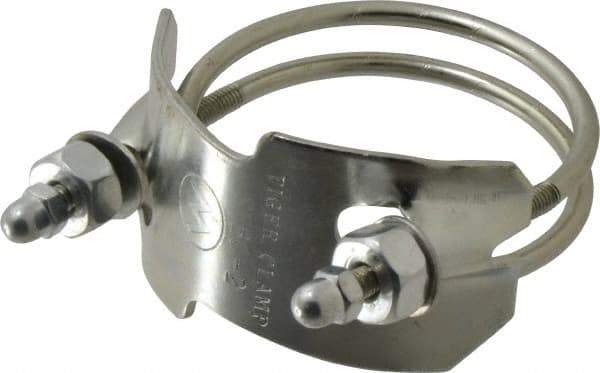 Kuriyama of America - 2" Hose, Spiral Double Bolt Hose Clamp - Plated Steel - Exact Industrial Supply
