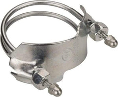 Kuriyama of America - 2-1/2" Hose, Spiral Double Bolt Hose Clamp - Plated Steel - Exact Industrial Supply