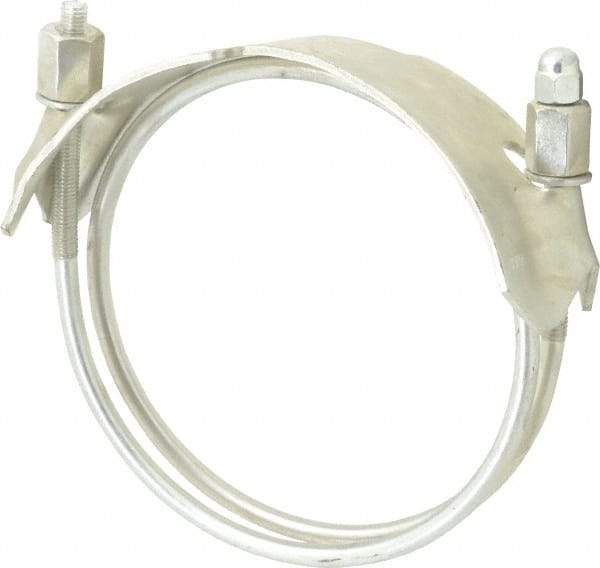 Kuriyama of America - 5" Hose, Spiral Double Bolt Hose Clamp - Plated Steel - Exact Industrial Supply