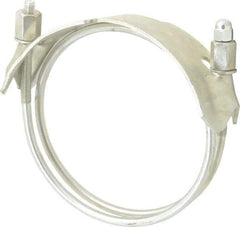 Kuriyama of America - 5" Hose, Spiral Double Bolt Hose Clamp - Plated Steel - Exact Industrial Supply