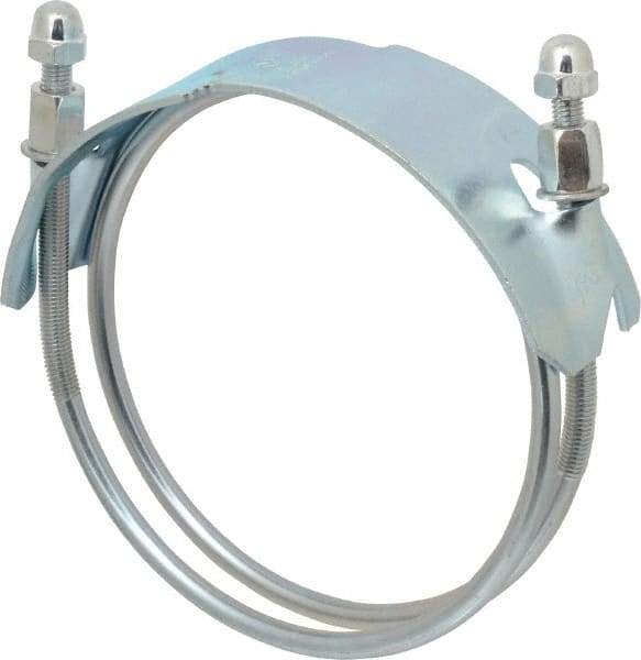 Kuriyama of America - 6" Hose, Spiral Double Bolt Hose Clamp - Plated Steel - Exact Industrial Supply