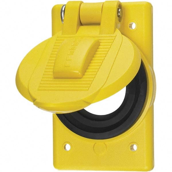 Hubbell Wiring Device-Kellems - Weatherproof Box Covers Cover Shape: Round Number of Holes in Outlet: 1 - Exact Industrial Supply