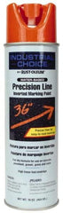 Rust-Oleum - 17 fl oz Orange Marking Paint - 600' to 700' Coverage at 1" Wide, Water-Based Formula - Exact Industrial Supply