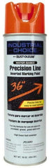 Rust-Oleum - 17 fl oz Orange Marking Paint - 600' to 700' Coverage at 1" Wide, Water-Based Formula - Exact Industrial Supply