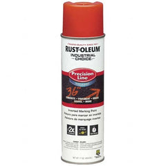 17 fl oz Red Marking Paint 600' to 700' Coverage at 1″ Wide, Water-Based Formula