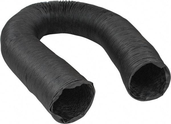Hi-Tech Duravent - 8" ID, 25' Long, Neoprene Coated Polyester Blower & Duct Hose - Black, 10" Bend Radius, 15 In/Hg, 21 Max psi, -40 to 250°F, Chemical and Abrasion Resistant - Exact Industrial Supply