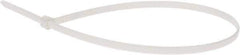 Thomas & Betts - 14.2" Long White Nylon Standard Cable Tie - 50 Lb Tensile Strength, 1.33mm Thick, 1" Max Bundle Diam - Exact Industrial Supply