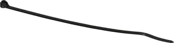 Thomas & Betts - 7.31" Long Black Polypropylene Standard Cable Tie - 30 Lb Tensile Strength, 1.22mm Thick, 1-1/2" Max Bundle Diam - Exact Industrial Supply