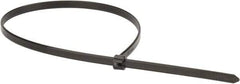 Thomas & Betts - 14.2" Long Black Polypropylene Standard Cable Tie - 30 Lb Tensile Strength, 1.19mm Thick, 2" Max Bundle Diam - Exact Industrial Supply