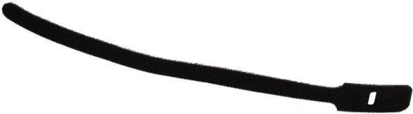 Thomas & Betts - 9" Long Black Nylon & Polyethylene Hook & Loop Strap - 40 Lb Tensile Strength, 1/16" Thick, 50.8mm Max Bundle Diam - Exact Industrial Supply