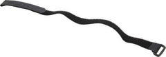 Thomas & Betts - 18" Long Black Nylon Hook & Loop Strap - 50 Lb Tensile Strength, 1/16" Thick, 127mm Max Bundle Diam - Exact Industrial Supply