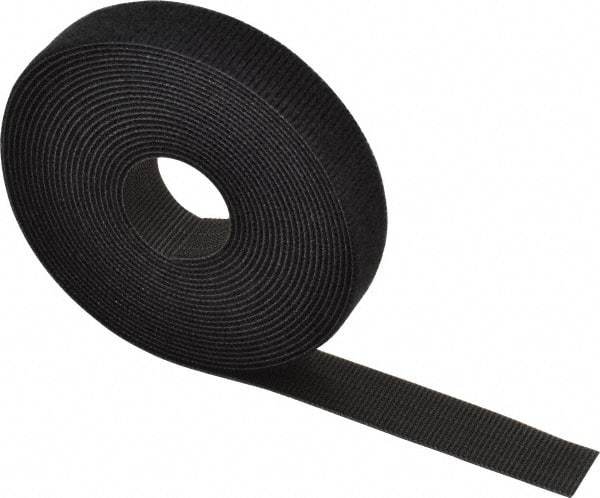 Thomas & Betts - 180" Long Black Nylon & Polyethylene Hook & Loop Strap - 50 Lb Tensile Strength, 1/16" Thick - Exact Industrial Supply