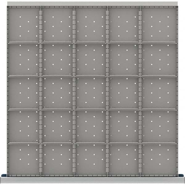 LISTA - 25-Compartment Drawer Divider Layout for 3.15" High Drawers - Exact Industrial Supply