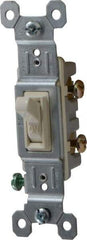 Pass & Seymour - 1 Pole, 120 VAC, 15 Amp, Specification Grade, Toggle, Wall and Dimmer Light Switch - 1-1/4 Inch Wide x 3.281 Inch High - Exact Industrial Supply