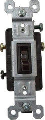 Pass & Seymour - 3 Pole, 120 VAC, 15 Amp, Specification Grade, Toggle, Wall and Dimmer Light Switch - 1-1/4 Inch Wide x 3.281 Inch High - Exact Industrial Supply