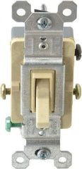 Pass & Seymour - 3 Pole, 120 VAC, 15 Amp, Specification Grade, Toggle, Wall and Dimmer Light Switch - 1-1/4 Inch Wide x 3.281 Inch High - Exact Industrial Supply
