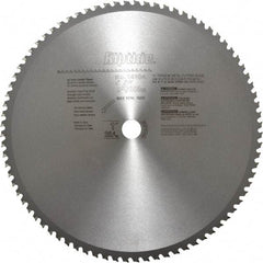 Porter-Cable - 14" Diam, 1" Arbor Hole Diam, 80 Tooth Wet & Dry Cut Saw Blade - Carbide-Tipped, Cutoff Action, Standard Round Arbor - Exact Industrial Supply