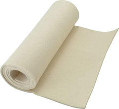 Made in USA - 1/8 Inch Thick x 60 Inch Wide x 12 Inch Long, Pressed Wool Felt Sheet - 2 Lbs/Square Yd., White, 500 psi - Exact Industrial Supply