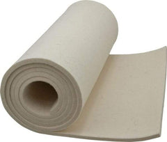 Made in USA - 1/4 Inch Thick x 60 Inch Wide x 12 Inch Long, Pressed Wool Felt Sheet - 4 Lbs/Square Yd., White, 500 psi - Exact Industrial Supply