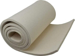 Made in USA - 3/8 Inch Thick x 60 Inch Wide x 12 Inch Long, Pressed Wool Felt Sheet - 6 Lbs/Square Yd., White, 500 psi - Exact Industrial Supply