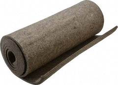 Made in USA - 1/4 Inch Thick x 60 Inch Wide x 12 Inch Long, Pressed Wool Felt Sheet - 4 Lbs/Square Yd., Gray, 400 psi - Exact Industrial Supply
