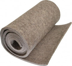 Made in USA - 3/8 Inch Thick x 60 Inch Wide x 12 Inch Long, Pressed Wool Felt Sheet - 6 Lbs/Square Yd., Gray, 400 psi - Exact Industrial Supply