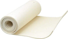 Made in USA - 1/8 Inch Thick x 66 Inch Wide x 12 Inch Long, Pressed Wool Felt Sheet - 1.5 Lbs/Square Yd., White, 400 psi - Exact Industrial Supply