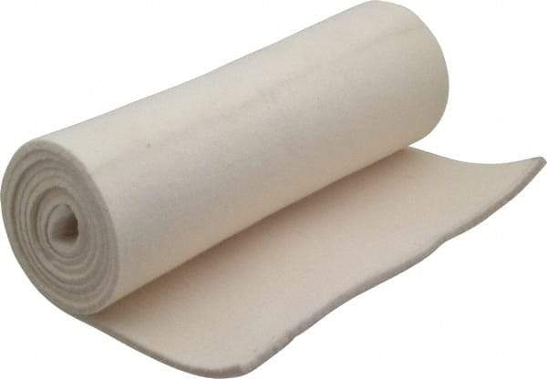 Made in USA - 3/16 Inch Thick x 66 Inch Wide x 12 Inch Long, Pressed Wool Felt Sheet - 2.3 Lbs/Square Yd., White, 400 psi - Exact Industrial Supply