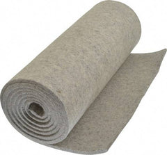Made in USA - 1/4 Inch Thick x 72 Inch Wide x 12 Inch Long, Pressed Wool Felt Sheet - 3.1 Lbs/Square Yd., Gray, 250 psi - Exact Industrial Supply