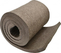 Made in USA - 3/4 Inch Thick x 72 Inch Wide x 12 Inch Long, Pressed Wool Felt Sheet - 9.2 Lbs/Square Yd., Gray, 250 psi - Exact Industrial Supply