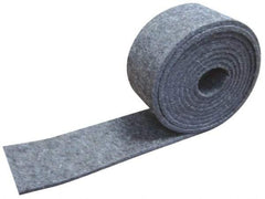 Made in USA - 1/8 Inch Thick x 1-1/2 Inch Wide x 5 Ft. Long, Felt Stripping - Gray, Plain Backing - Exact Industrial Supply
