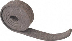 Made in USA - 1/4 Inch Thick x 1-1/2 Inch Wide x 5 Ft. Long, Felt Stripping - Gray, Plain Backing - Exact Industrial Supply