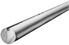 Made in USA - 2-3/16" Diam, 3' Long, 1045 Steel Keyed Round Linear Shafting - 1/2" Key - Exact Industrial Supply