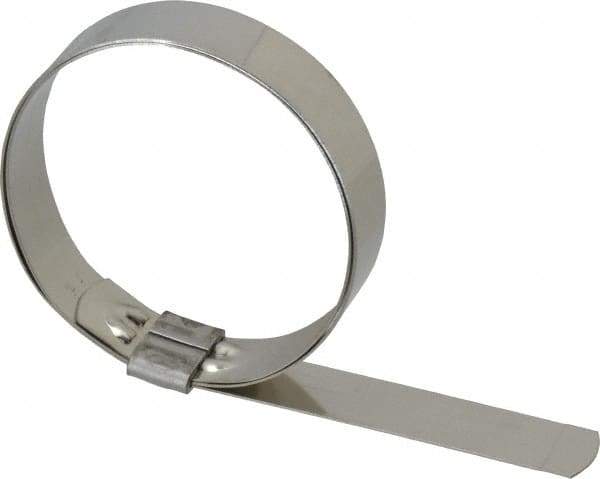 IDEAL TRIDON - 3" ID, Grade 201, Stainless Steel Preformed J-Type Clamp - 3/4" Wide x 0.03" Thick - Exact Industrial Supply