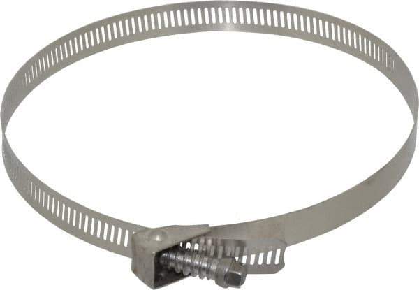 IDEAL TRIDON - SAE Size 88, 2-1/16 to 6" Diam, Stainless Steel Quick Release Worm Drive Clamp - 1/2" Wide, Material Grade 301, Series 550 - Exact Industrial Supply