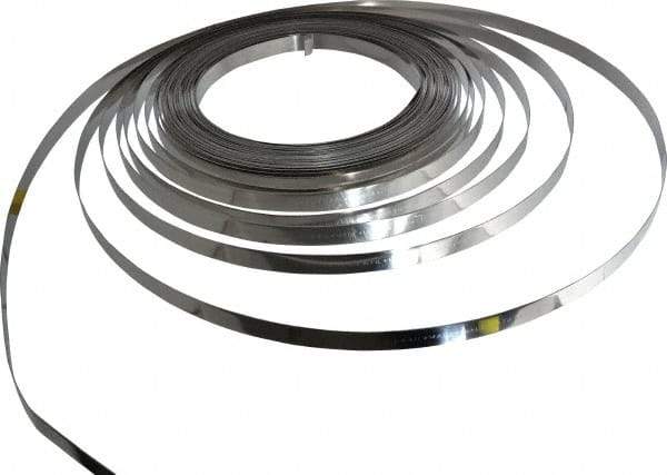 IDEAL TRIDON - Grade 201, Stainless Steel Banding Strap Roll - 3/4" Wide x 0.03" Thick - Exact Industrial Supply