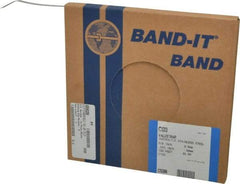 Made in USA - Grade 200 to 300, Stainless Steel Banding Strap Roll - 3/8" Wide x 0.015" Thick - Exact Industrial Supply